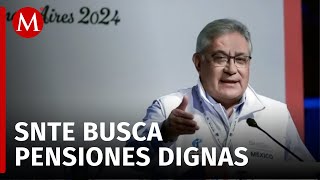 SNTE exige elevar pensiones durante Congreso Mundial de la Internacional de la Educación [upl. by Dasa799]