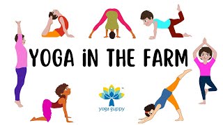 Yoga Poses for Strength amp Balance  Easy Farm Animal Poses for Kids  The Yoga Guppy Asana Series [upl. by Oiredised]