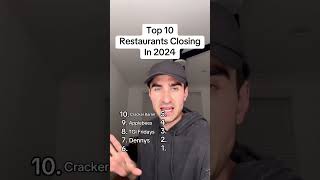 Top 10 Restaurants Closing In 2024 [upl. by Leisha]