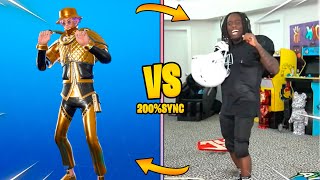 CELEBRITIES Doing FORTNITE Dances in REAL LIFE 300 SYNCED Kai Cenat Camavinga Lady Gaga [upl. by Deina]