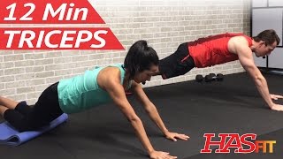 12 Min Triceps Workout  Dumbbell Tricep Workout  Home Triceps Exercises Tricep Workouts Training [upl. by Nyvek]