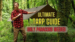 How To Tarp 101  The Simplest Quickest and Best way using ONLY Paracord [upl. by Egbert]