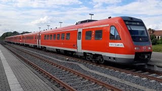 BR 612 im Bahnhof Mühlhausen Thüringen [upl. by Euhc]