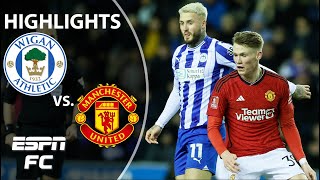 ✅ 4TH ROUND BOUND ✅ Wigan vs Manchester United  FA Cup Highlights  ESPN FC [upl. by Lubbi]