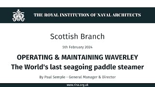 OPERATING amp MAINTAINING WAVERLEY The Worlds last seagoing paddle steamer [upl. by Nanfa]