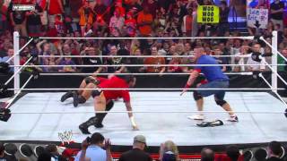 Raw John Cena Christian amp Mark Henry vs The Miz Alberto [upl. by Fanny]