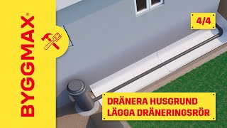 Dränera husgrund del 4 lägga dräneringsrör [upl. by Thalia]