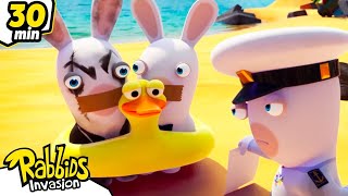 Die Rabbids erobern den Strand während der Hitzewarnung   Rabbids Invasion der Rabbids  Cartoon [upl. by Enyar]