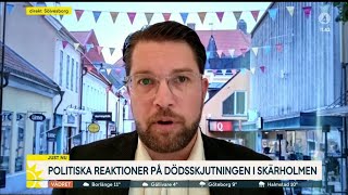 quotVi måste börja utvisa de här människornaquot – Jimmie Åkesson om mordet i Skärholmen [upl. by Enawtna412]