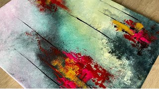 Creating a Beautiful Abstract Painting using my Favorite Technique abstractpainting abstractart [upl. by Marlena]