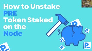 UNSTAKE PRE TOKENS ON PRESEARCH NODES [upl. by Arlinda]