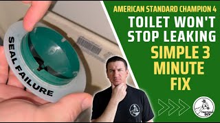 SIMPLE 3 Minute Fix For A Leaky Toilet  American Standard Champion 4 Toilet Leak  Toilet Running [upl. by Ahsimit]