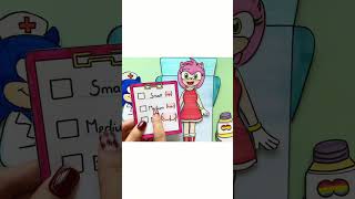 AMY ROSE Cosmetic Surgery  SONIC TAPES Visit Doctor  AMY ROSE Blind Bag Paper Ghes Handmade [upl. by Clinton]