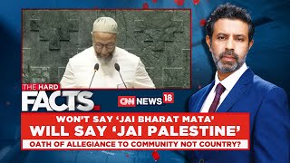 Jai Samvidhan To Jai Palestine Parliament Session Oath Taking Sparks Row  Asaduddin Owaisi [upl. by Windzer218]