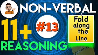 11 Plus Non Verbal Reasoning  Type 13  Fold along the line  Lessonade [upl. by Remoh]