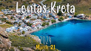 Crete Greece road trip to 300 days of sun in a year Lentas Kreta Greece 2024 walk vlog drone [upl. by Kirwin]