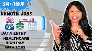 Remote Jobs Hiring Right Now  Healthcare Data Entry Top High Paying WFH Jobs [upl. by Danby]