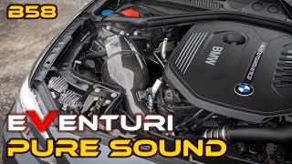 BMW M240i B58  Eventuri Carbon Intake PURE SOUND  Revs Acceleration Inside [upl. by Miche740]