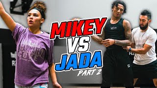 Mikey Williams Vs Jada Williams COMPETITIVE SHOOTING WORKOUT PT 2  Ryan Razooky [upl. by Pfeffer776]