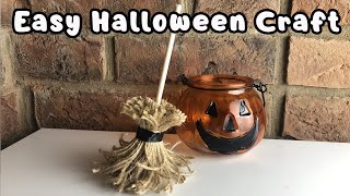 How To Make Mini Witches Broom  Halloween Decor [upl. by Kelsy]