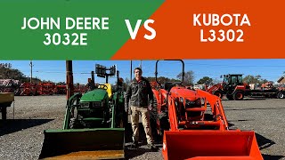 Kubota L3302 vs John Deere 3032E [upl. by Helbonna253]