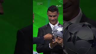 Cristiano Ronaldo mendapatkan penghargaan pencetak Gol terbanyak di UCL cristianoronaldo [upl. by Asssilem227]