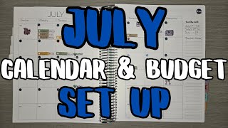 July 2024 Monthly Budget amp Calendar Set Up  Busy Month Ahead  Zero Based Budget  Budget With Me [upl. by Werdnael538]