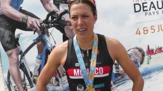 Triathlon  Longue Distance  Deauville  I T V Charlotte Morel  gagnante [upl. by Ri]