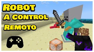 Robot a Control Remoto con Comandos en Minecraft Bedrock 118 [upl. by Orji244]