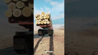 Snowrunner Medium Logs X2 snowrunner truckdriver spintires mudrunner gameplay [upl. by Ilarrold531]