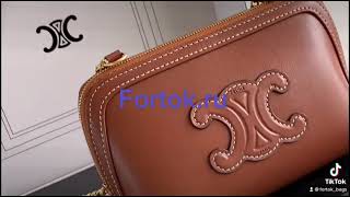 Celine Triomphe Shoulder Bag in Smooth Calfskin Tan fortok fashionbag [upl. by Warp]