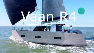 Vaan R4 Aluminium Electric Catamaran Tour eco yachts [upl. by Kcaj]