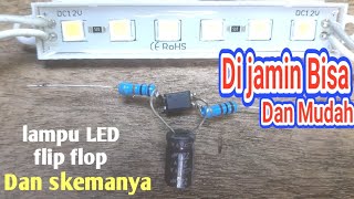 cara merakit flip flop  led berkedip kedip sederhana [upl. by Varhol]