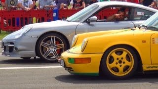 Porsche 911 Turbo 997 vs Porsche 964 RS  14 Mile Drag Race Viertelmeile Rennen [upl. by Connolly]