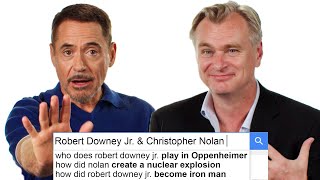 Robert Downey Jr amp Christopher Nolan Answer The Webs Most Searched Questions  WIRED [upl. by Ettennil]