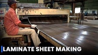 Manufacturing of Laminate Sheet The Prefect Blend of Beauty and Durability  Mica Sheet Making [upl. by Ativoj]