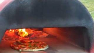 Rauls WoodFired Pizza Oven in Action  3 Minute Pizza [upl. by Adniram]