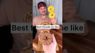 How to share CHOCOLATE DONUTS with your best friend properly😎❤️🍩 CHEFKOUDY [upl. by Ailedua]