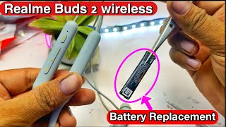 How to repair Realme Buds wireless 2 buds wireless Bluetooth battery replacement [upl. by Amisoc]