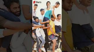 Yai kya hai Ek bike pei 10 jhan betha😱😱funnyfunny post funny scenesnew recordfunny reelsshot [upl. by Ekenna]