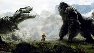 King Kong vs TRex Fight Scene  King Kong 2005 Movie CLIP 1080p 60 FPS HD [upl. by Thurlow820]