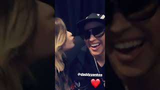 Daddy yankee y su hija jesaaelys en lo Ensayo de lo premios Billboard latino [upl. by Atirhs]