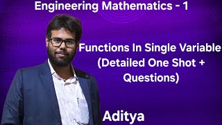 Engineering Mathematics  1  Functions in Single Variable  One Shot  Questions [upl. by Azeret]