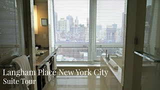 Langham Hotel NYC Justin Bieber Suite Tour  New York Five Star Hotel  Lux Life [upl. by Ledarf]