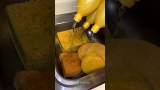 Cloralen bleach and dishsoap sudsy watery squeezes ✨🧽 asmrspongesqueezing [upl. by Aipotu]