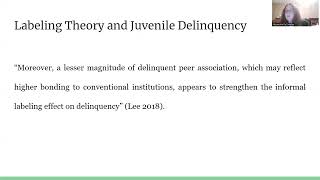 Labeling Theory and Juvenile Delinquency [upl. by Raddatz]