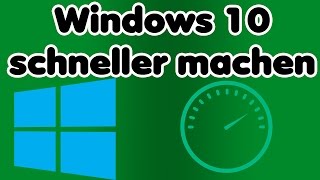 Windows 10 schneller machen Tutorial  Windows 10 beschleunigen [upl. by Nojel]