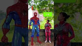 Random Unbalanced Battle Between Poor Spiderman 3Dl And Spiderman Real shorts alphahero spiderman [upl. by Ayhdnas]