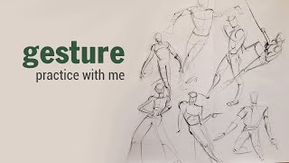 practice gesture drawing with me  2 minutes pose  G01 [upl. by Krute]