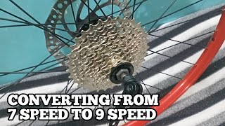 Converting From 7 Speed to 9 Speed 😍  Cassette to freewheel conversion  Aman Vlogs [upl. by Voss]